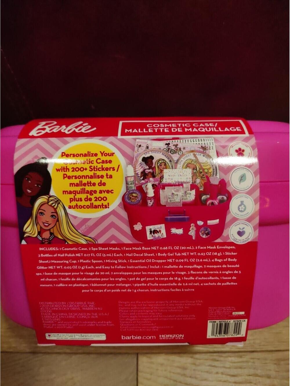 Barbie Cosmetic Case w/ Nail Polish 200+ Stickers Face Mask Body Gel Glitter Oil - Picture 4 of 7